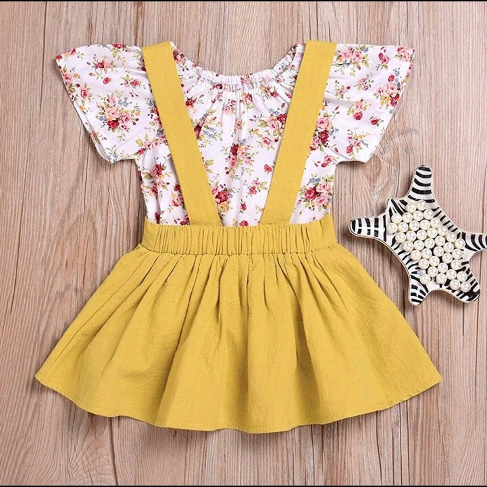 Floral Skirt Romper for baby girl